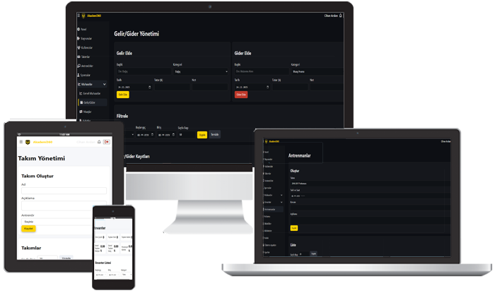 responsive spor okulu paneli
